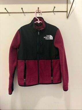 Kids’ Denali North Face Jacket - Raspberry Pink and Black Fleece